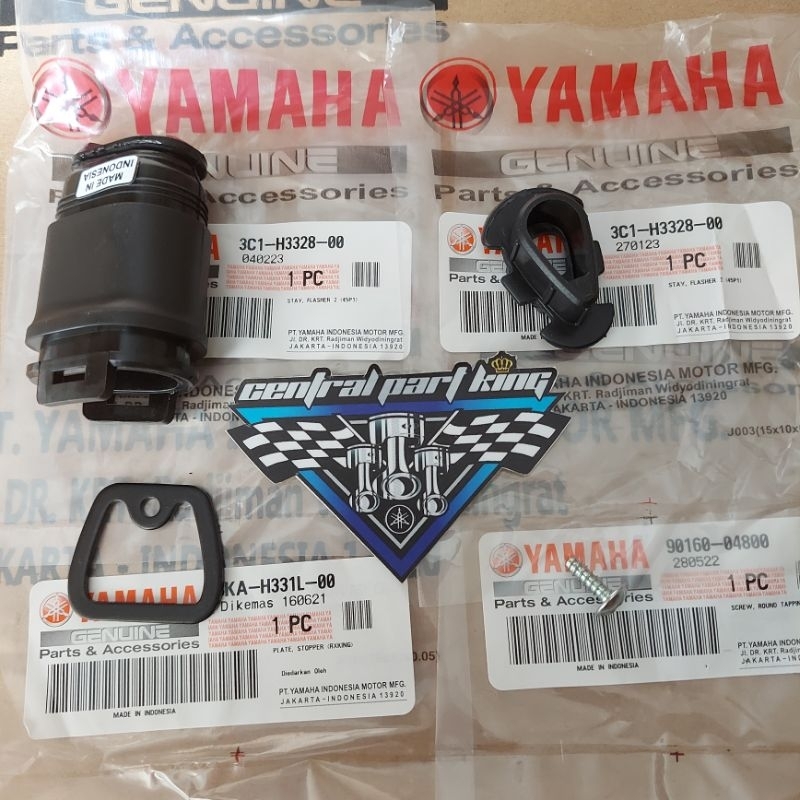 KARET DUDUKAN, BESI PLAT, KLEM PENGUNCI, BAUT LAMPU SEIN SEN RX KING 2007-2008, BYSON, MT25, VIXION,