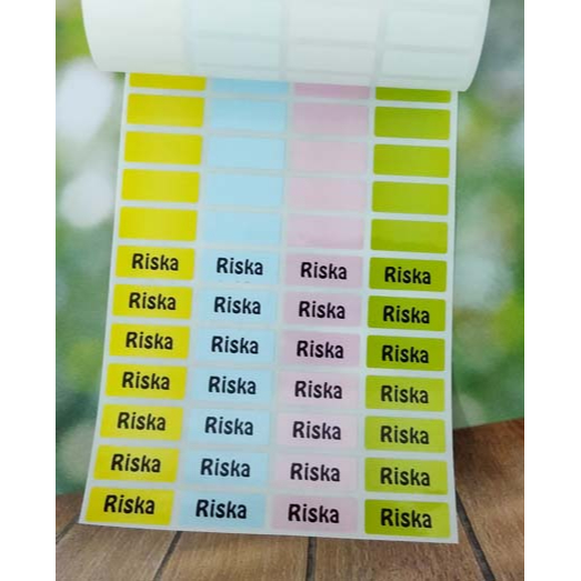 

Label Nama Import Waterproof Polos COLORFUL