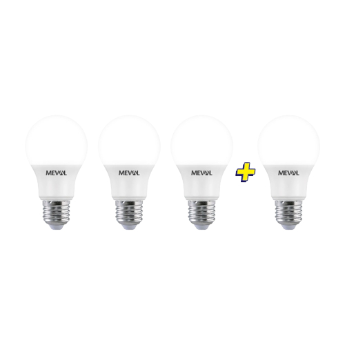 Lampu Bohlam LED MEVAL ECO Paket Isi 4 - 7W (Putih)