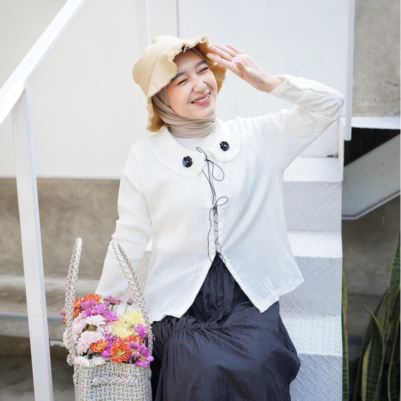 NEY BLOUSE BY BOONAA | KOREAN BLOUSE | BLOUSE WANITA