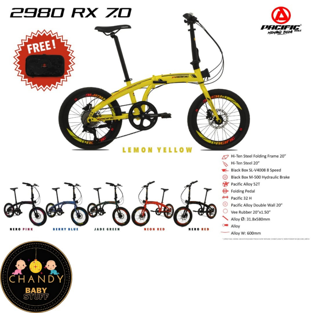 SEPEDA LIPAT PACIFIC 2980 RX 7.0 REM HIDROLIK ( REM CAKRAM )