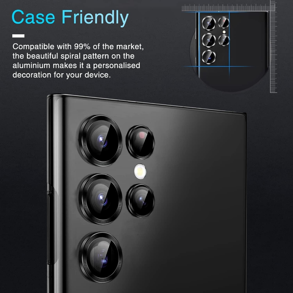 Ring Lensa Camera Protector For Samsung S22 Ultra Tempered Glass Pelindung Kamera