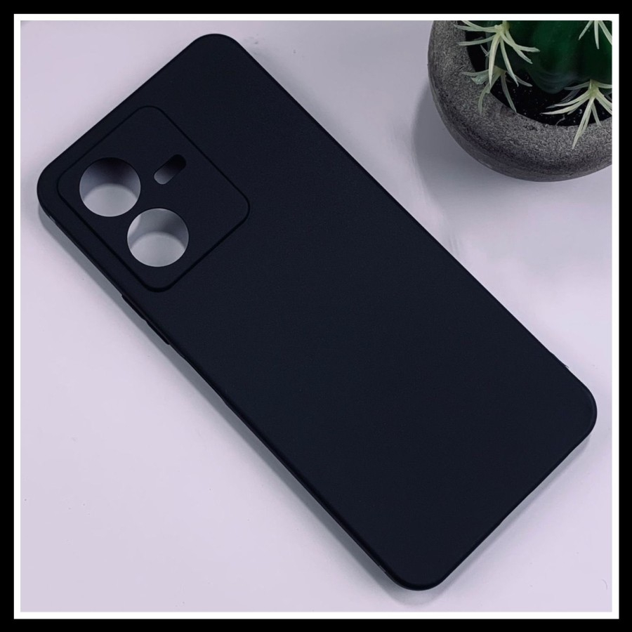 VIVO Y36 / VIVO Y22 / Y22S COVER SOFT CASE PREMIUM MACARON BLACK SILIKON SOFTCASE HITAM