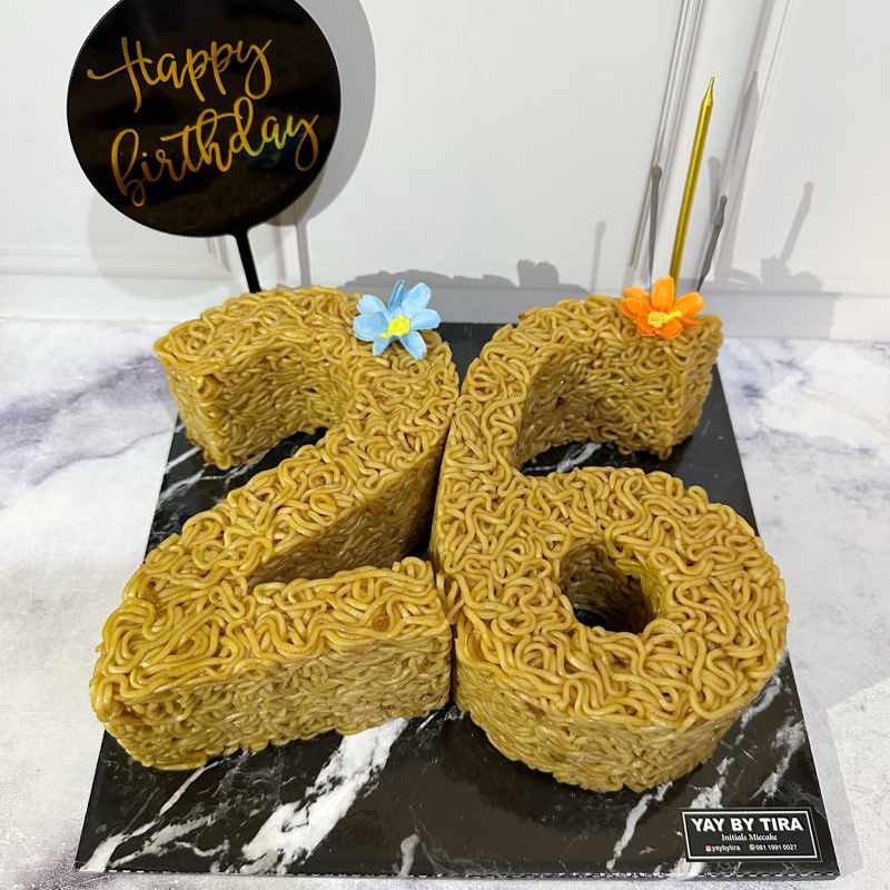 

Indomie cake Number Miecake ( Birthday / Anniversary ) Kue mie Angka