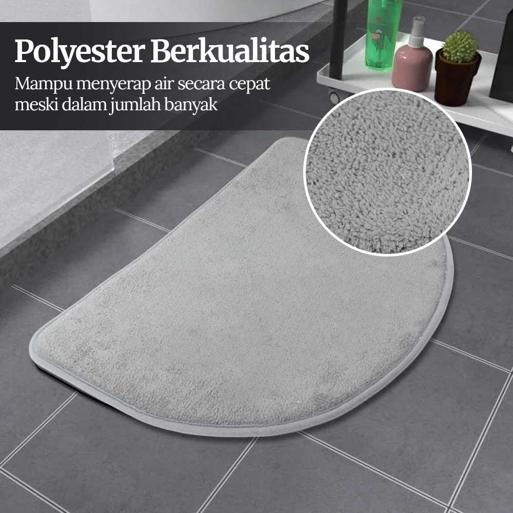 Keset Kamar Mandi Non-Slip Super Absorbent Quick Dry 60x40cm Material Polyester Keset Serap Air Mudah Dibersihkan