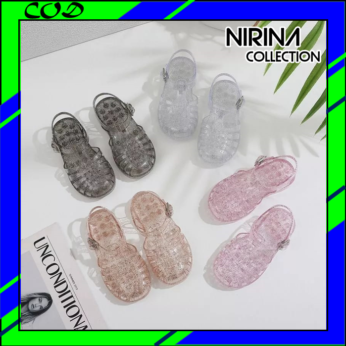 Meisha jelly glitter kids size 22-39/jelly shoes kids/sandal anak import/sandal anak karet/sandal sepatu anak jelly/jelly shoes kids/sepatu sandal slippers/sepatu sandal couple mom and kids