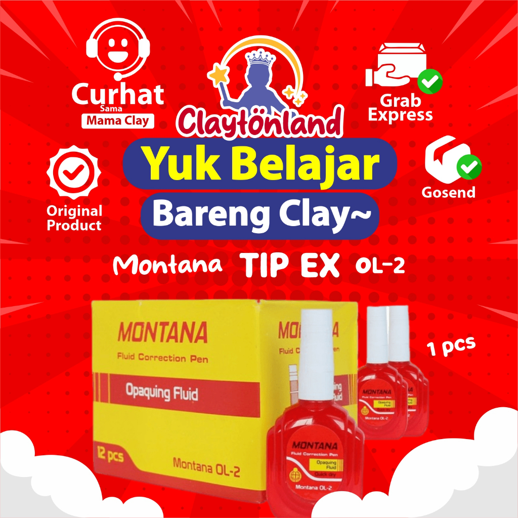

(12PCS)Correction Pen Montana Van Art / Tip Ex Cair / Stipo Murah Grosir
