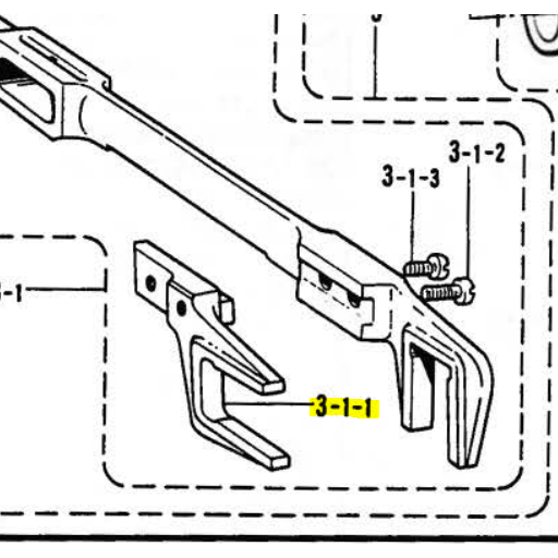 Feed Lifting Fork 105168001 Mesin Jahit Make Up YX-926 / B-926