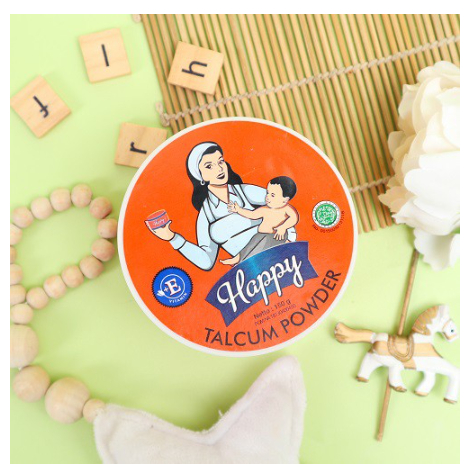 2 PCS - Happy Talcum Powder 150gr - Merawat Dan Menjaga Kulit Bayi Dari Gigitan Serangga