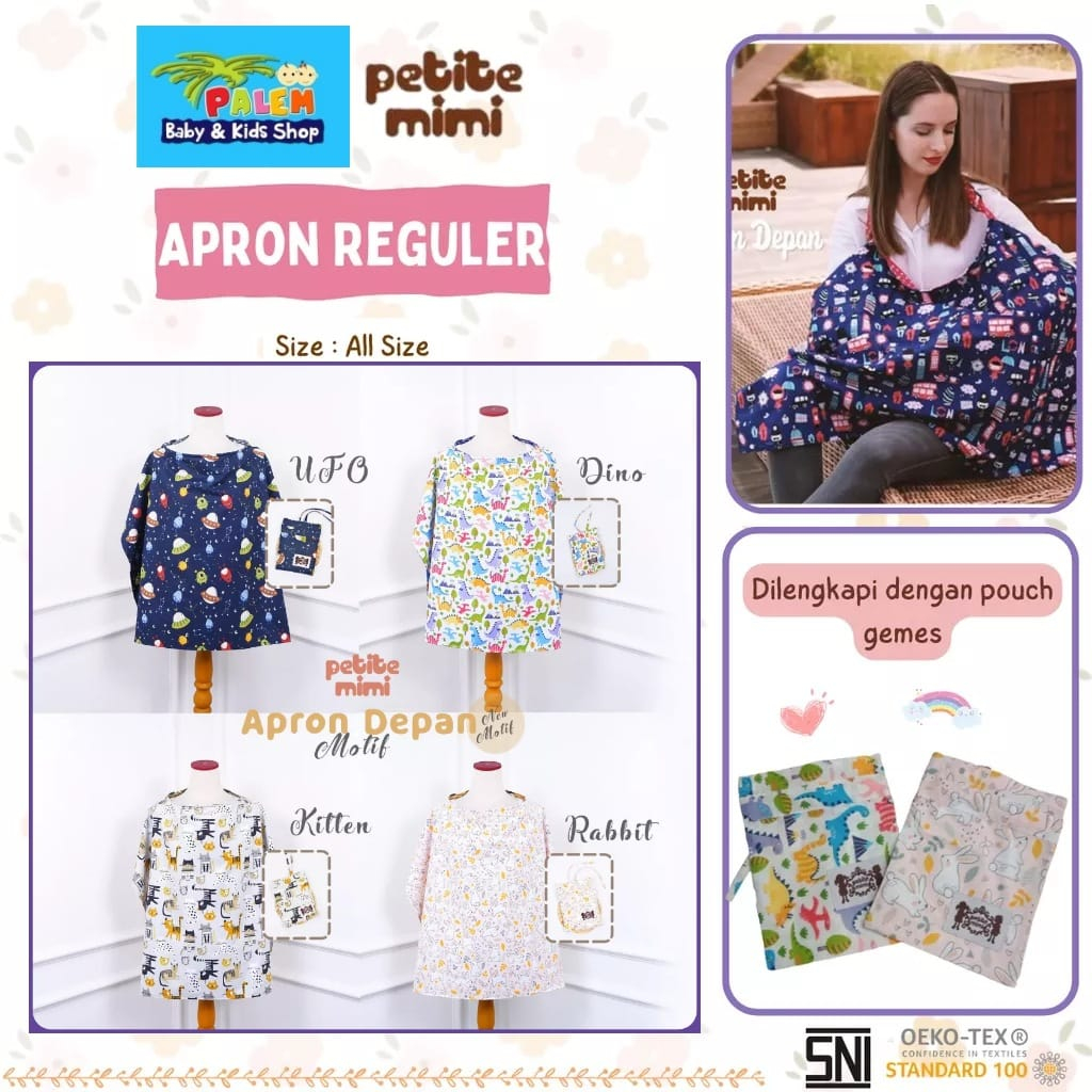 Petite Mimi Apron Kain  Penutup Menyusui Dengan Motif Yang Menarik