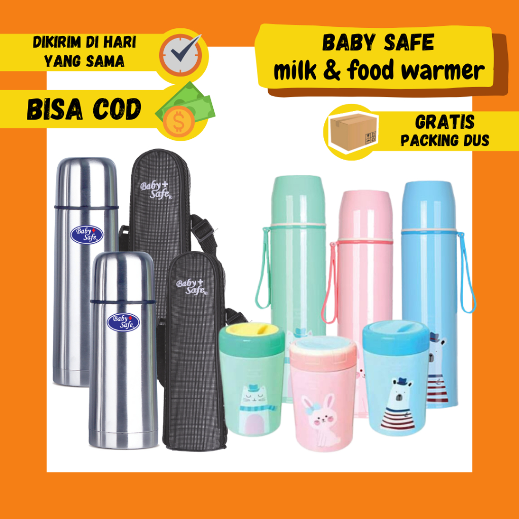 Termos Baby Safe Air Panas Air Dingin Hot Cold 350ml 500ml 350 500 ml Susu Formula Stainless Steel Vacuum Flask