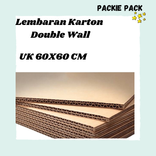 

Kardus Lembaran Karton Double Wall UK 60x60 CM (Pembelian min 5pcs)