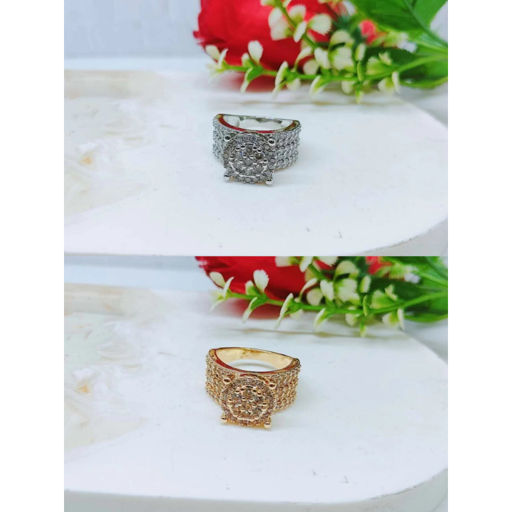 Cincin Xuping Permata Lapis Emas Perhiasan Fashion R641 R642