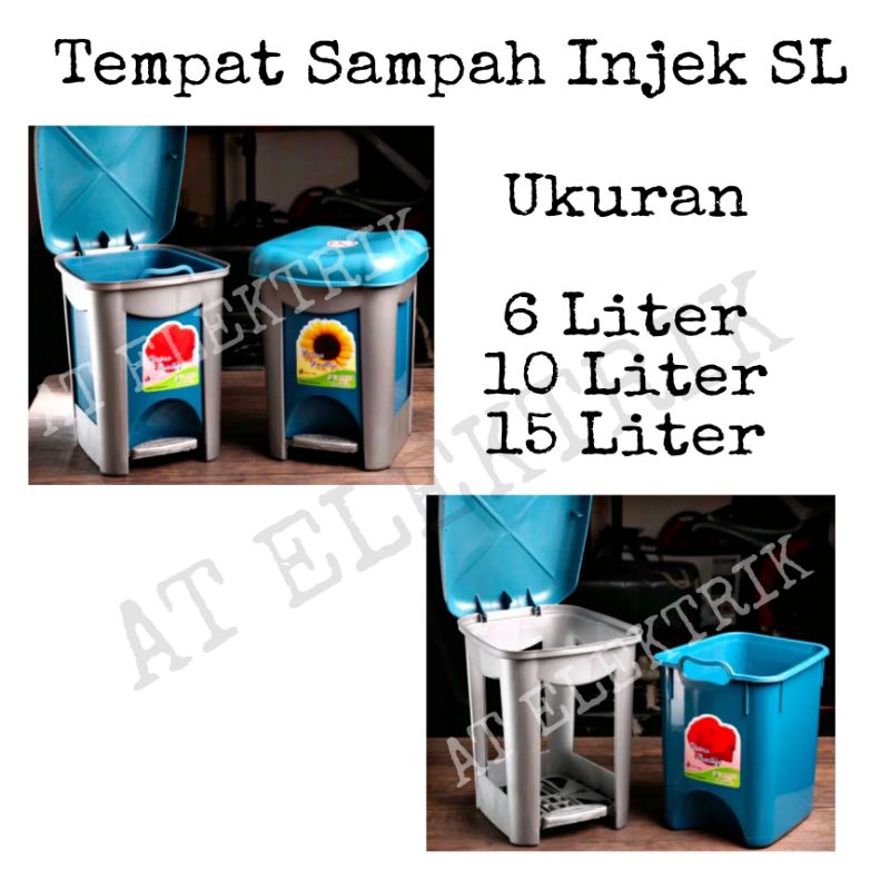 Tempat Sampah Injek SL Ukuran 6 Liter 10 Liter dan 15 Liter / Rubbish Bin SL Original / Tempat Meletakan Sampah
