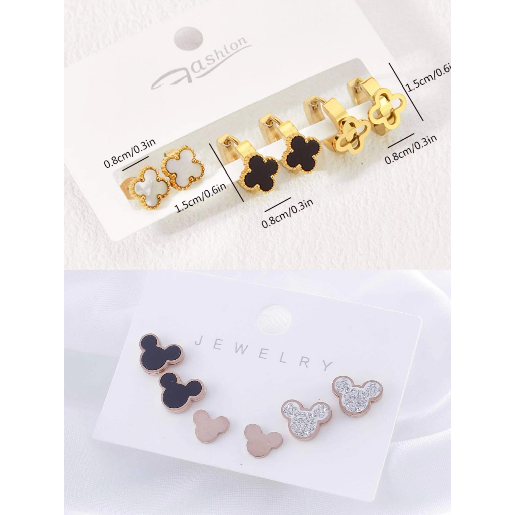 Anting Titanium Set3 Permata Perhiasan Fashion 0102  1572