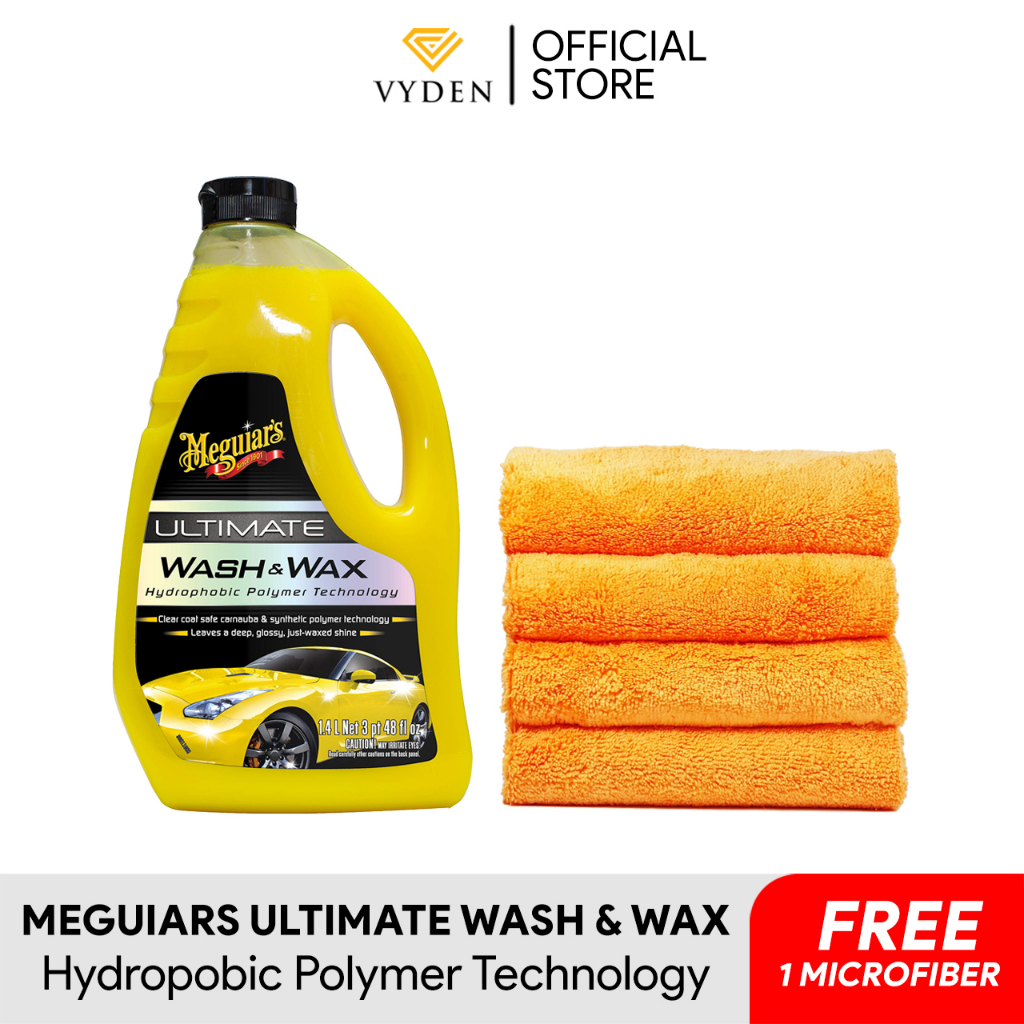 MEGUIARS Ultimate Wash and Wax 1416ml Shampoo Dengan Wax Efek Daun Talas MURAH