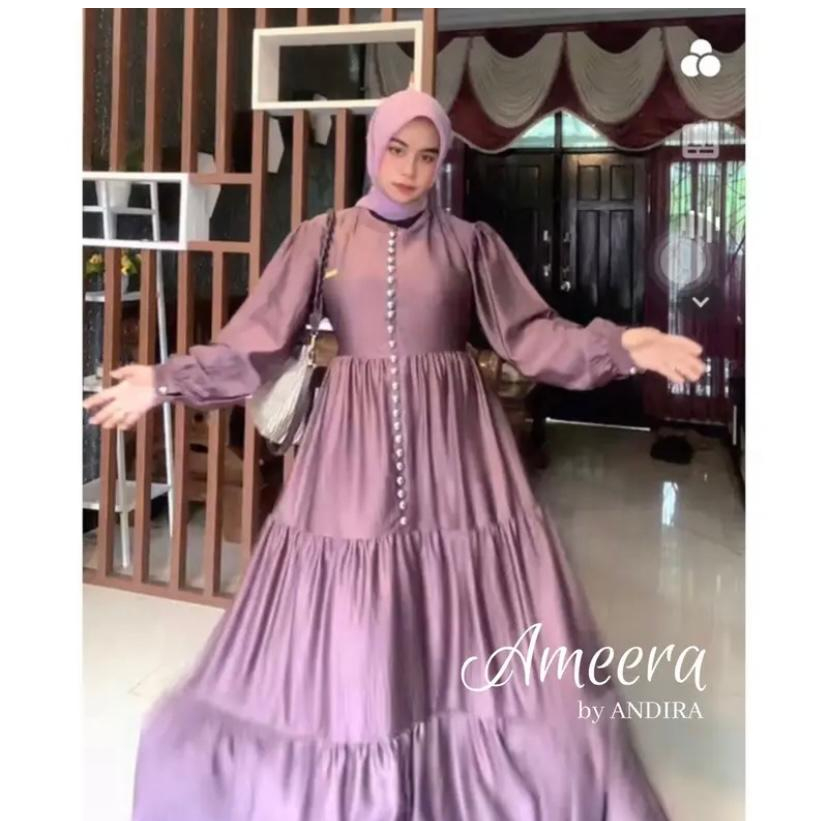 [Ameera by Andira] NADHIRA DRESS SHIMMER SANTORINI HIGTH QUALITY Mewah Elegan adem lembut nyaman di 