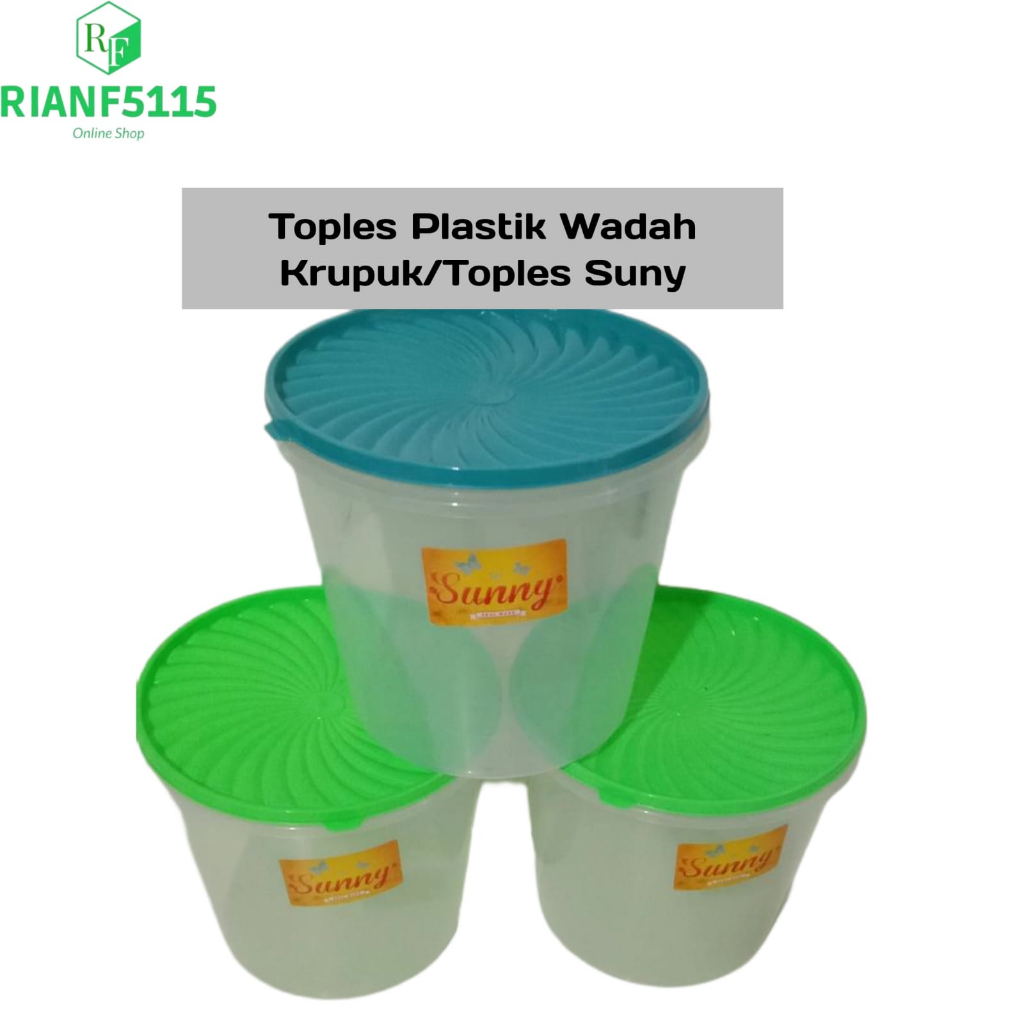 Toples Plastik 10LITER 3Pcs/Toples kerupuk/Wadah Peyek Bening