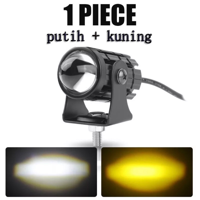 (1 pcs atau 2pcs）Lampu Tembak Laser Led Mini 2 Warna - Lampu Tembak Sorot Foglamp Mini D2 Laser Gun/lampu tembak laser d2 mini /lampu tembak motor/lampu laser d2 universal all motor