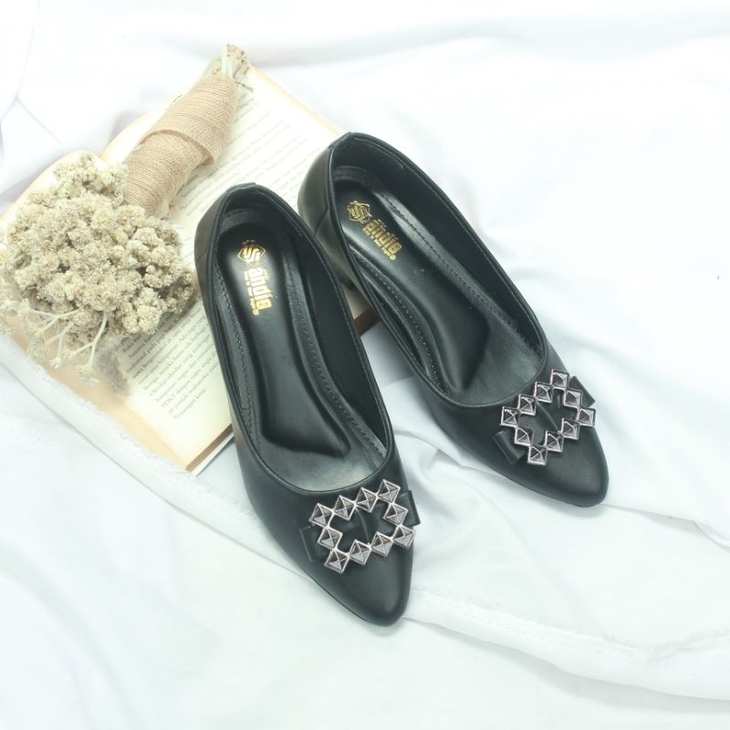 Andas Andis - Sepatu Flatshoes Wanita Hak 3cm Nakita