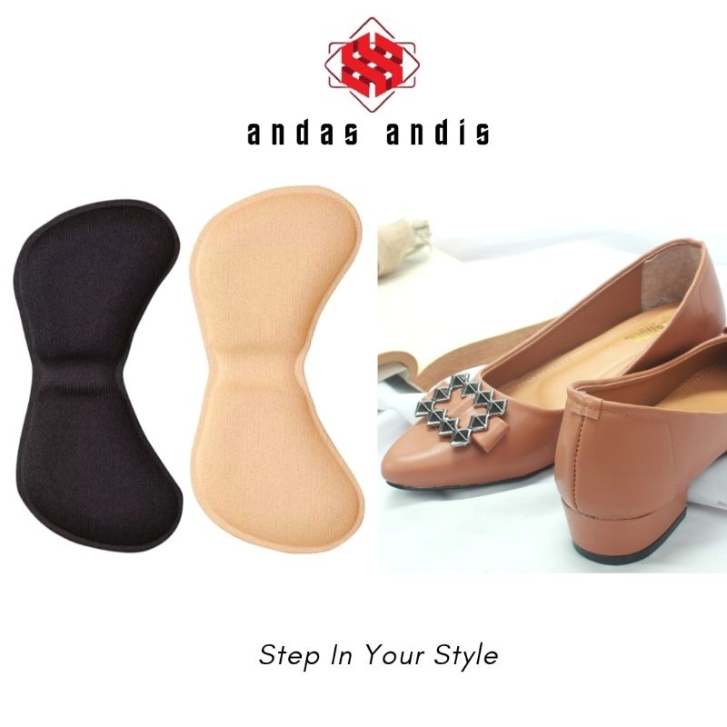 Andas Andis - Insole Sepatu Flatshoes Wanita Ganjalan Tumit