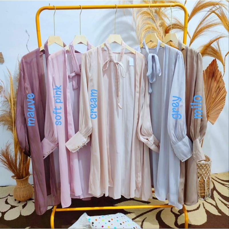 outer shimer - abaya - midi outer - outer mewah murah