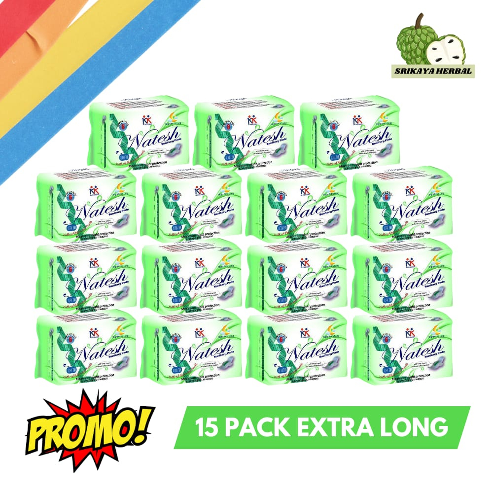 Pembalut Natesh Night 10 Paket Hemat Bebas Dioxin 9
