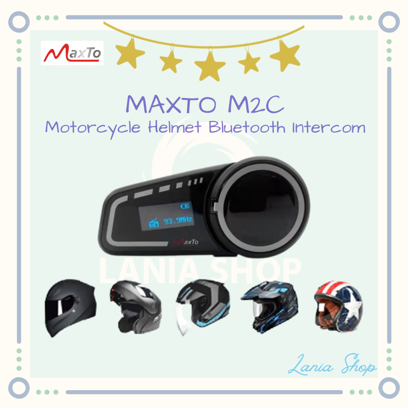 MAXTO M2C - Motorcycle Helmet Bluetooth Intercom Pengendara Motor