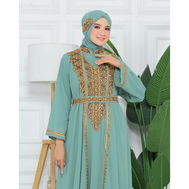 NEW PRODUK//HANASA SET FULL BORDIR PAYET PLUS INNER DAN TURBAN//BAHAN CERUTY BABYDOLL PREMIUM//SERAGAMAN KELUARGA//BAJU PESTA LAMARAN//BAJU WISUDA//BAJU KONDANGAN//BAJU LEBARAN//KAFTAN TERBARU//KAFTAN MODERN INDONESIA//KAFTAN ORIGINAL//BY PELANGI JAYA