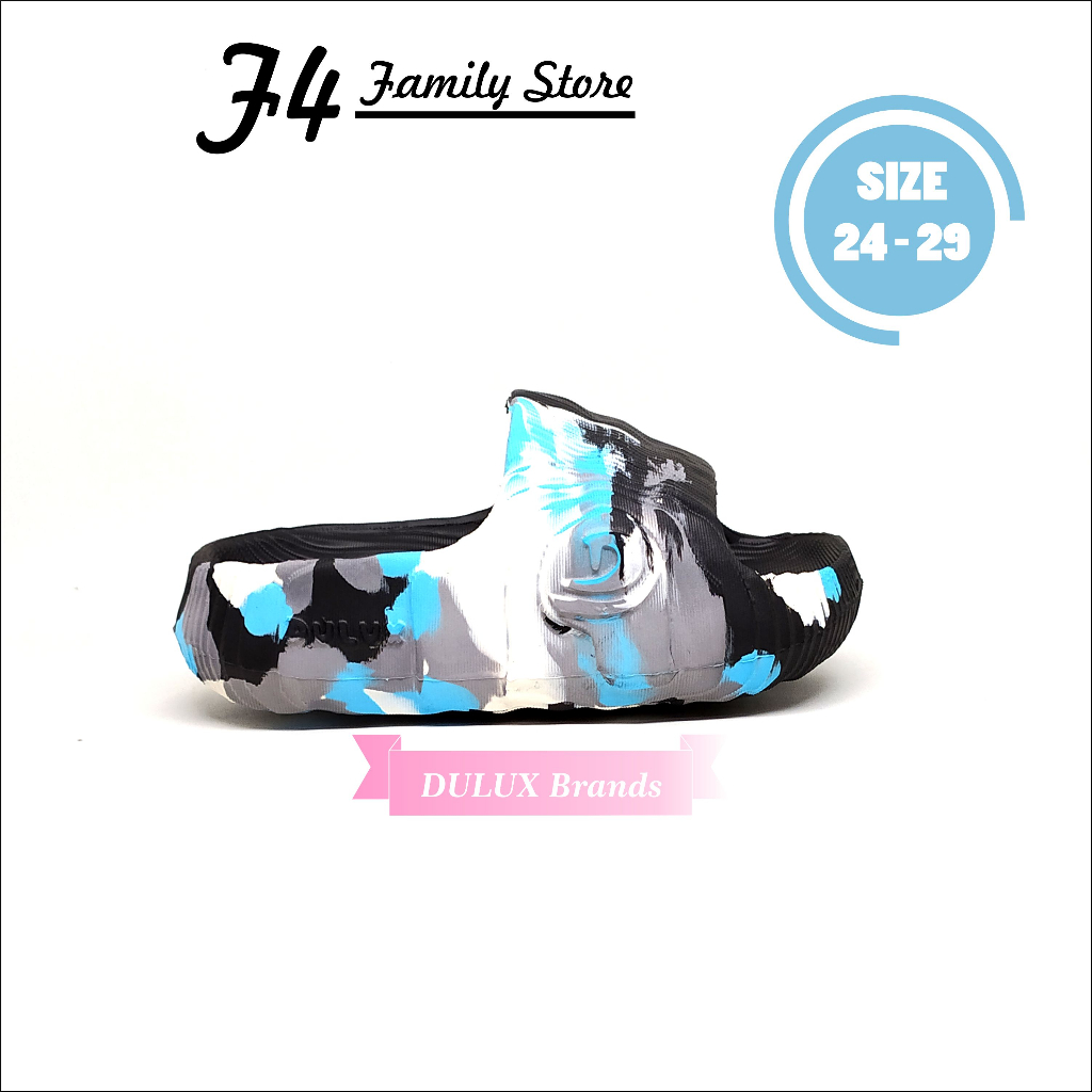 MD79 - Sendal Anak Laki Perempuan Slip On Selop Jelly Kenyal Usia 3 5 Tahun Motif Loreng Kasual Terbaru 2023