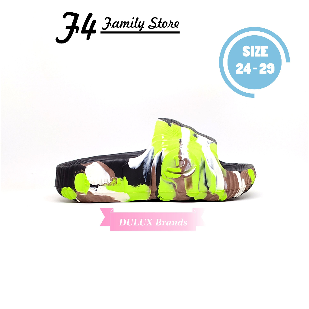 MD79 - Sendal Anak Laki Perempuan Slip On Selop Jelly Kenyal Usia 3 5 Tahun Motif Loreng Kasual Terbaru 2023