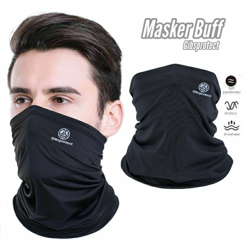 Gibsprotect Masker Buff Berkendara Pria Multi Fungsi Bahan Tebal