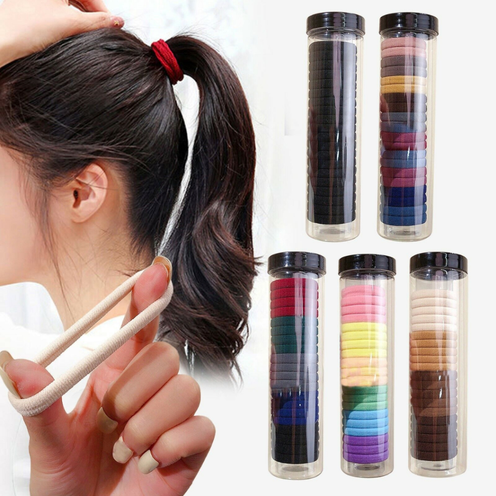 IKAN RAMBUT Wanita Set (Per Box Isi 20 pcs) Polos Warna-warni Import Fashion Korea