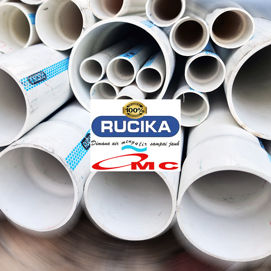 Pipa PVC Rucika AW Paralon Pralon Air 1-1/4 Inch 50 Cm 1/2 M Meter