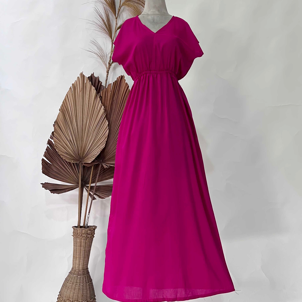 Dress Manohara Polos Panjang Bali