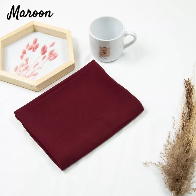 pashmina kaos premium/hijab jersy premium/jilbab pashmina instan/pashmina rayon/pashmina bagus murah-Maroon