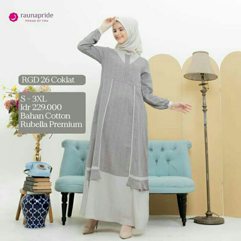 BAJU GAMIS RGD 26 COKLAT BY RAUNA