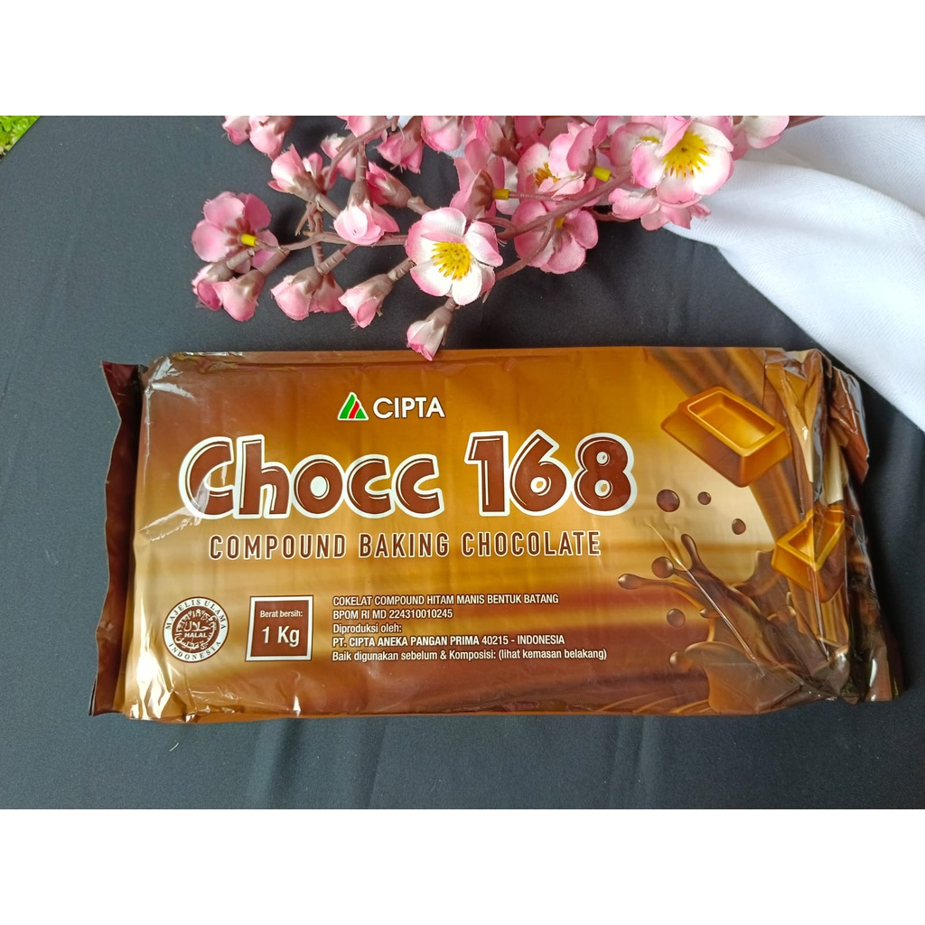 

Chocc 168 / Coklat Batang / Coklat Hitam Manis 1kg / Compound Baking Chocolate