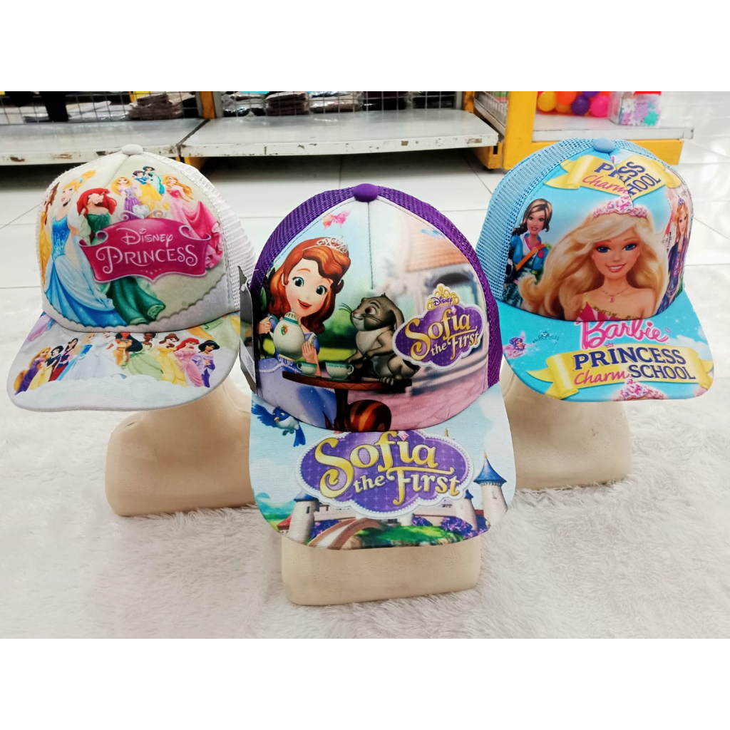 Topi Anak Cewek Jaring Karakter