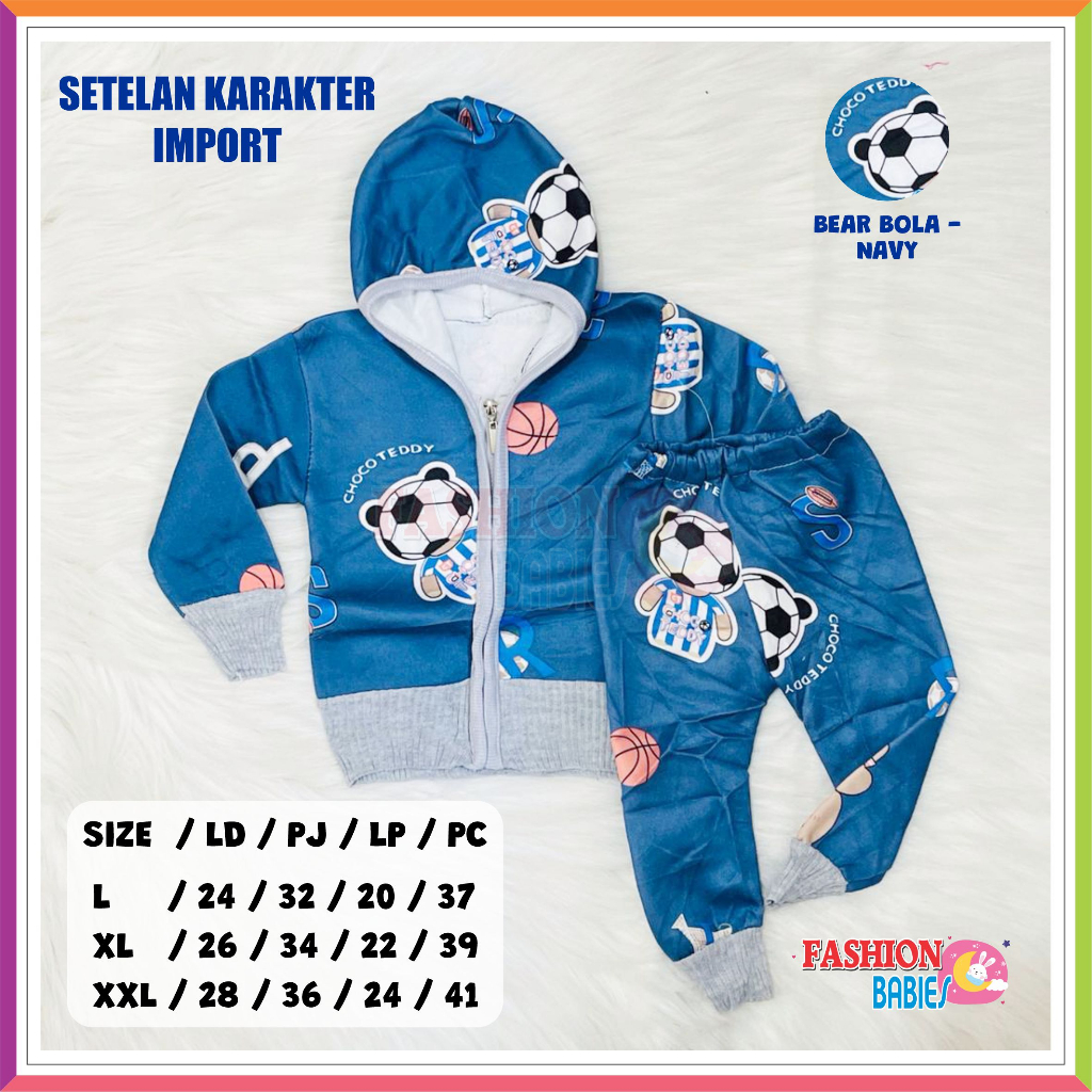 SETELAN SWEATER KARAKTER TOPI IMPORT | SETELAN TOPI ANAK ❤ Fashionbabies ❤