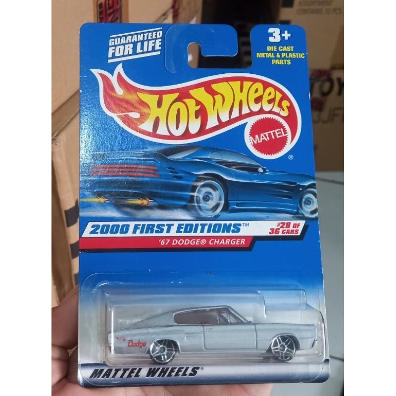 hotwheels 67 DODGE CHARGER HW 2000 FIRST EDITIONS  BLUE CARD CARD LAWAS