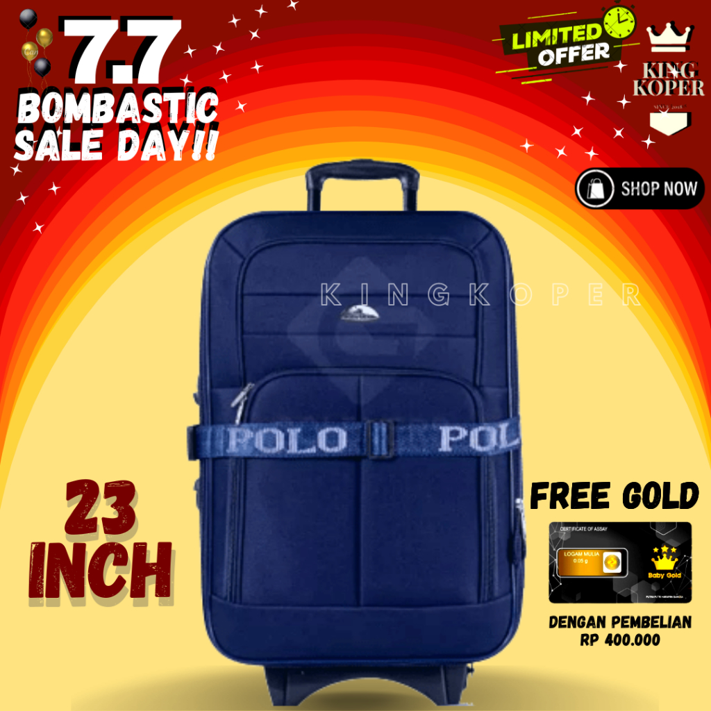 Koper Polo 23 inch Polo - koper kain - koper bagasi - koper murah - koper bahan - tas koper