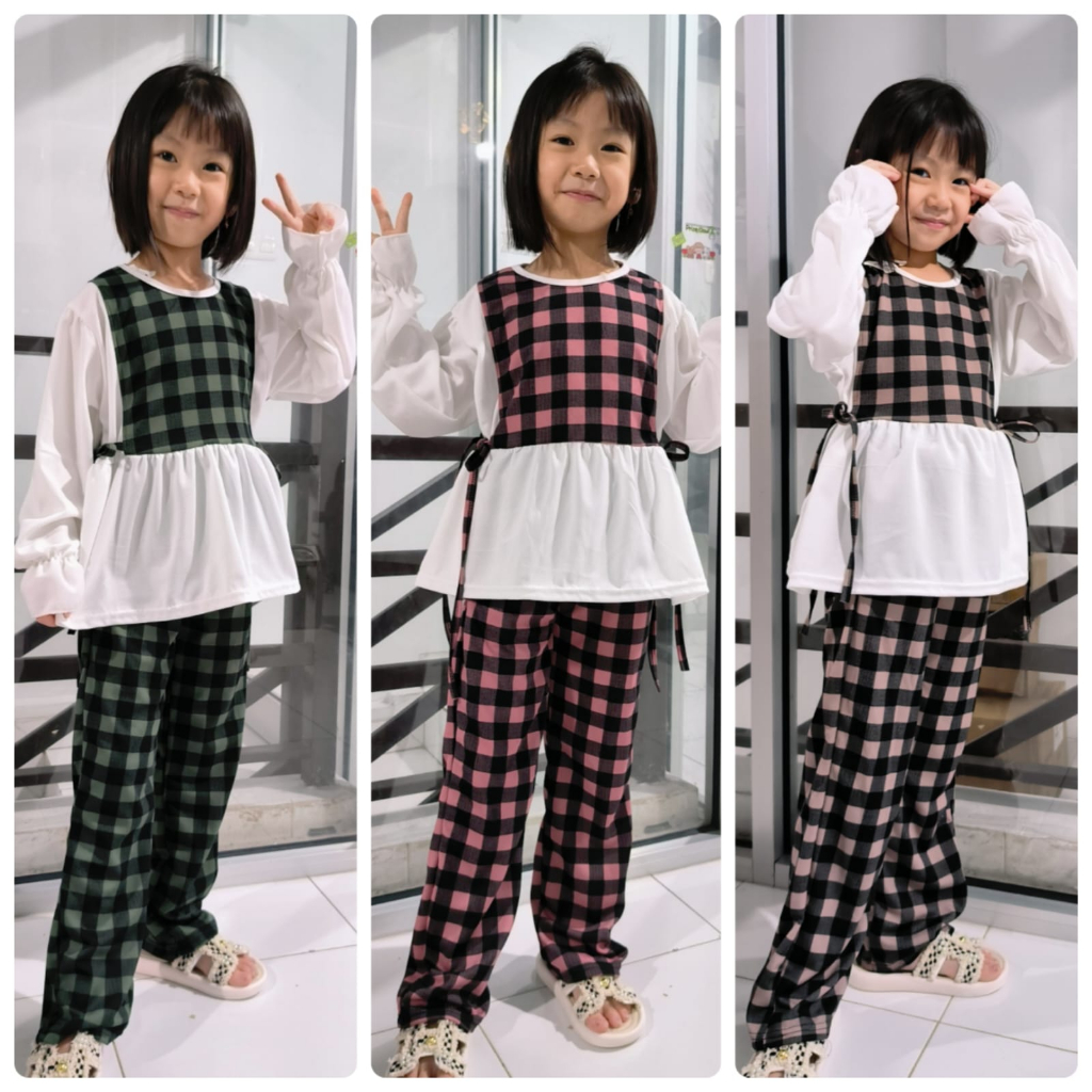 MOMOGI - SETELAN CELANA ADHIRA / ONE SET ANAK PEREMPUAN BABYDOLL / VOXY PREMIUM / Usia 5th-Anak Tanggung