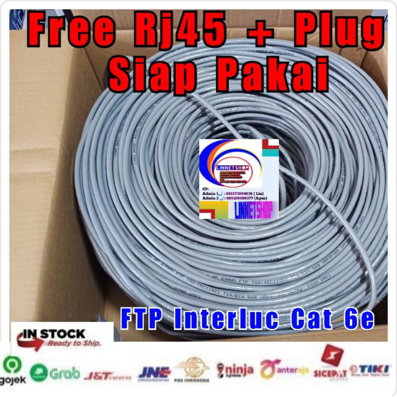 Kabel LAN FTP Cat6e Meteran Siap Pakai