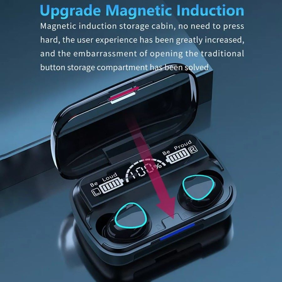 HF GAMING M10 Headset Bluetooth Wireless TWS + Power Bank 3500mAh  ORIGINAL EXTRA BASS BY SMOLL
