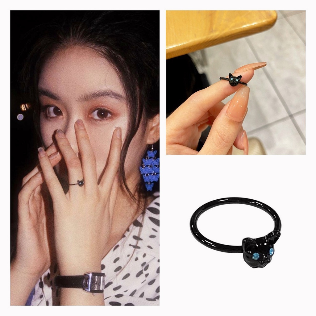 Cincin Kitty Hitam Cincin Model Kucing Hitam