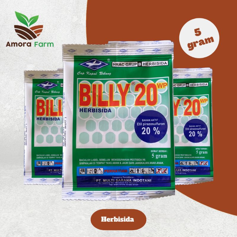 Herbisida BILLY® 20WP Kemasan 5gr Cap Kapal Terbang
