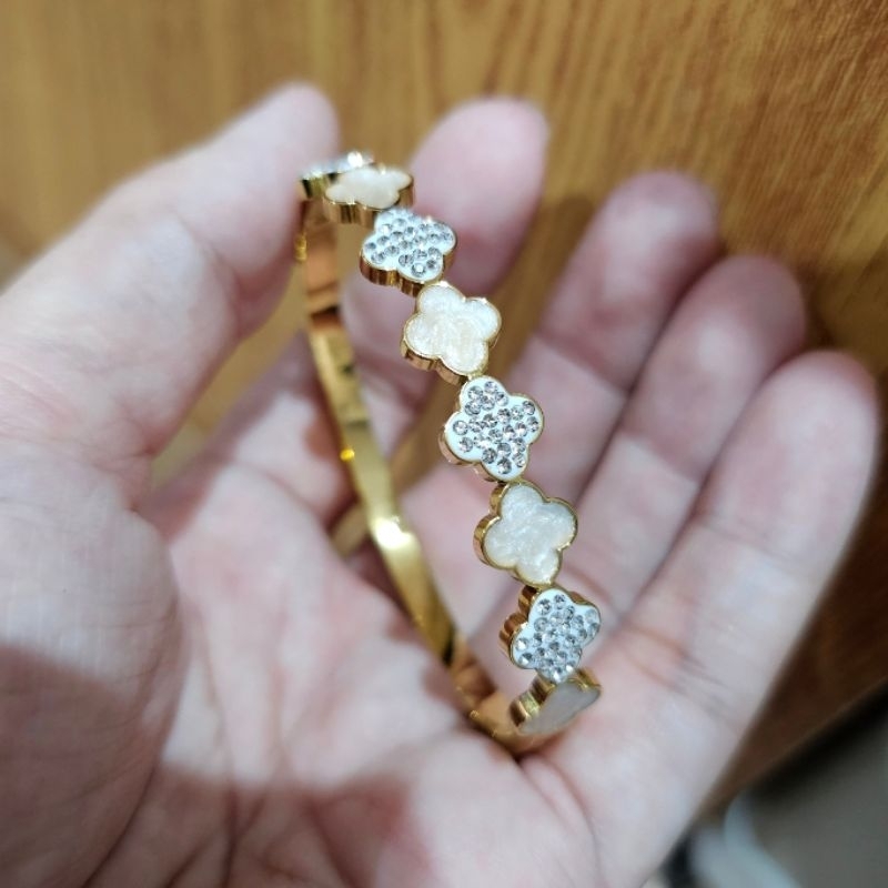 Gelang Titanium asli motif elv Premium Quality Branded Band Stainless steel Rantai anti karat anti alergi 717