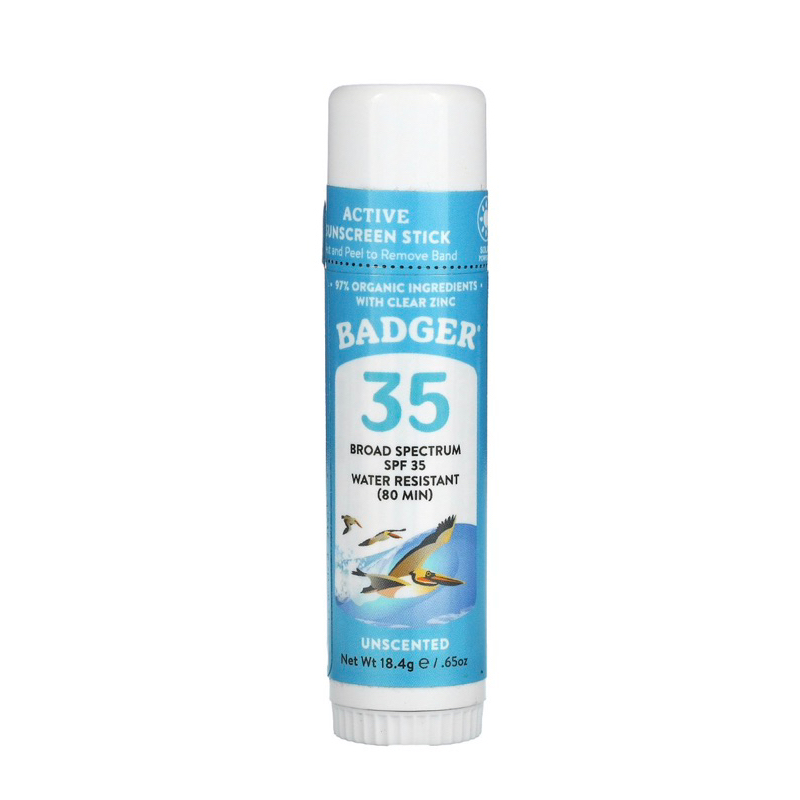 Badger Company Active Sunscreen Stick SPF 35 Unscented 18.4 g
