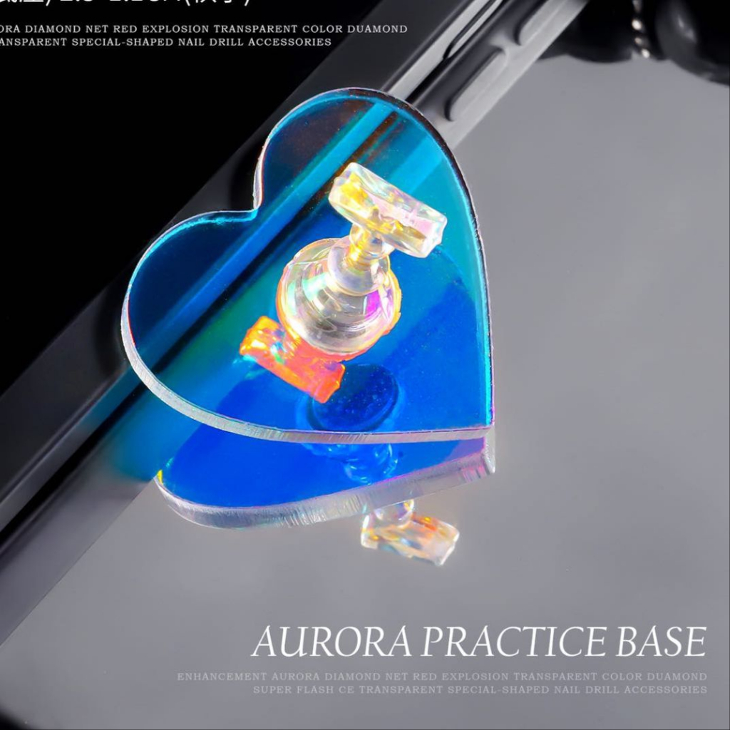 NAIL STAND ACRYLIC LOVE MIX SHAPE / DUDUKAN KUKU UNTUK LIVE VIDEO HASIL NAILART / STAND HOLDER AKRILIK HATI